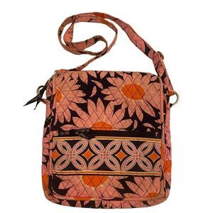 Vera Bradley Loves Me Pink and Navy Messenger Shoulder Bag
